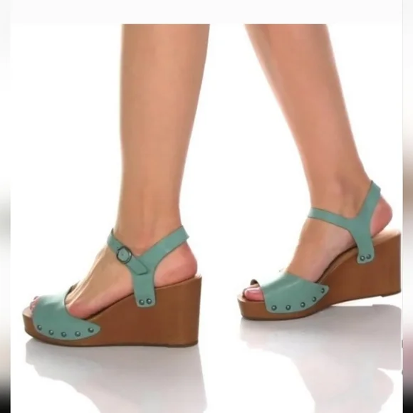 Lucky Brand Wedges Teal size 8 - Picture 3 of 16